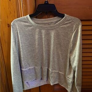 SHEIN Gray Long Sleeve Crop Top